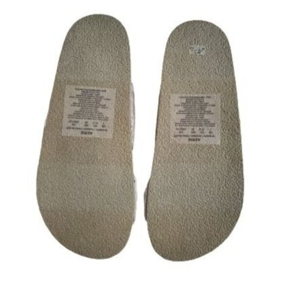 Aerie Women's Velvet Double Criss-Cross Strap Slip-On Sandals Gray Size 7 NWOT - Picture 4 of 10